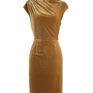 Golden Midi Bodycon Dress